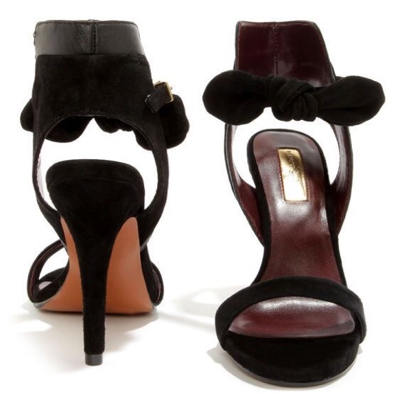 Report Signature Zany Black Suede High Back Heels - Picture 2 of 8